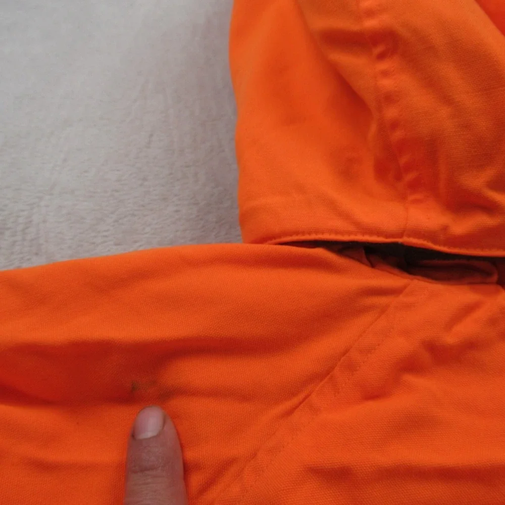 Cabelas Jacket Mens Large Orange Waterproof Insulated Hunting Outdoor VTG 90s